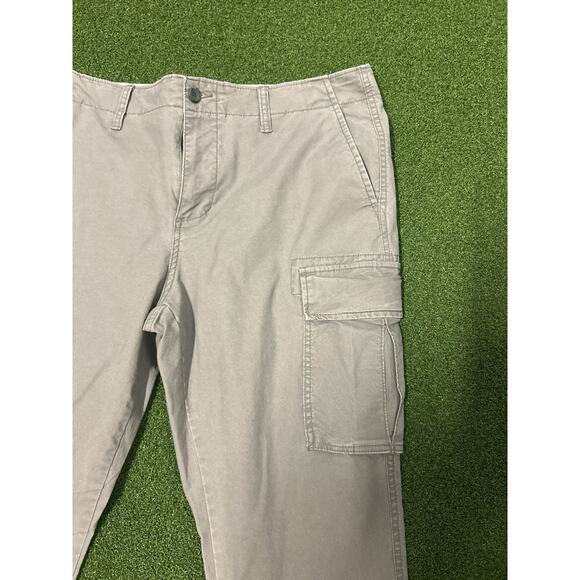 Old Navy 100% Cotton Gray Straight Leg Cargo Pockets Pants Men's 34x32 - Picture 2 of 9